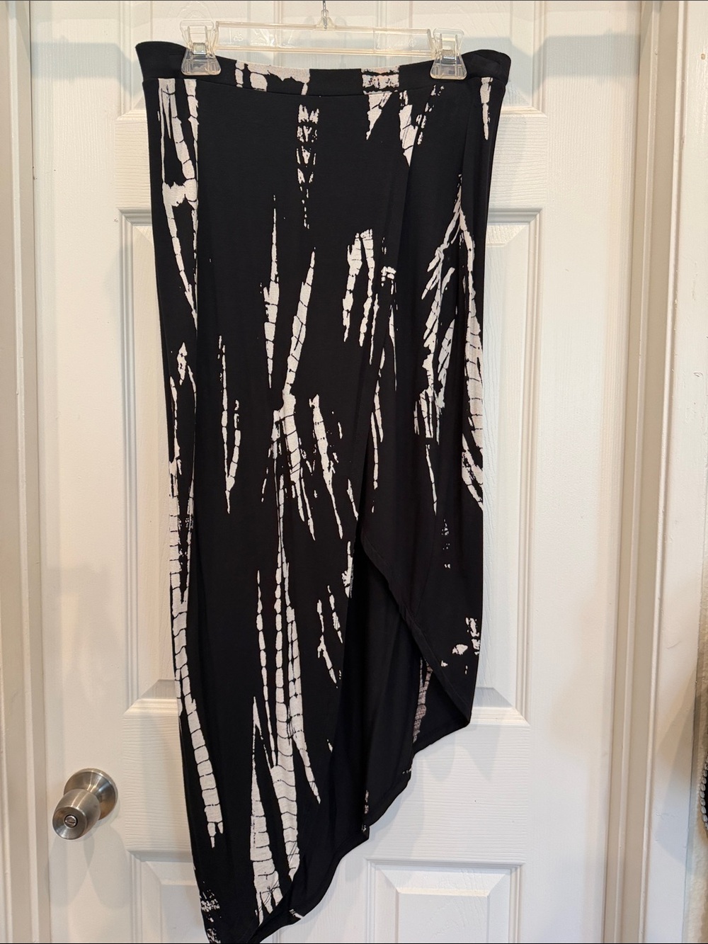 Black and White Asymmetric Women’s Skirt